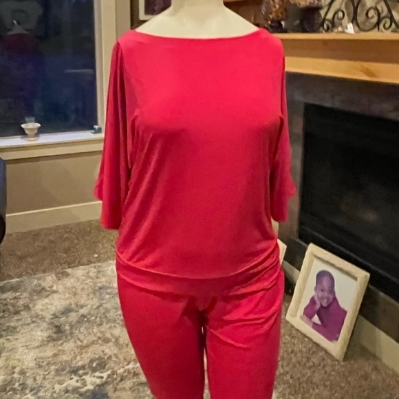 14/16 Ashley Stewart 3/4 Length Pink Shirt Clothes - Picture 13 of 14